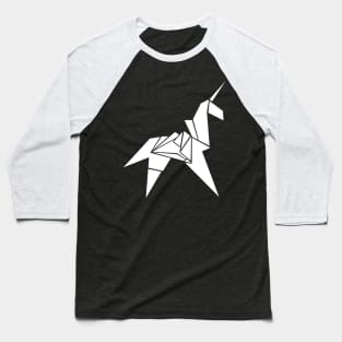 Origami Unicorn Baseball T-Shirt